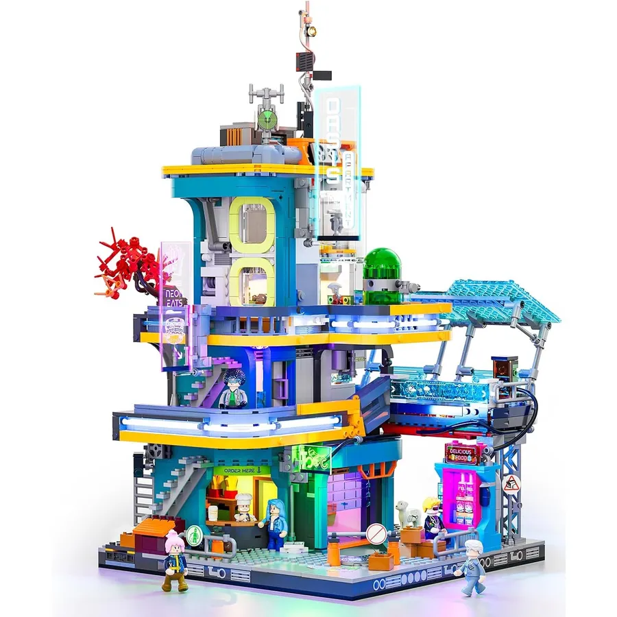 LUMIBRICKS Cyberpunk Apartment - Modulares Wohnhaus mit 21 Lichteffekten