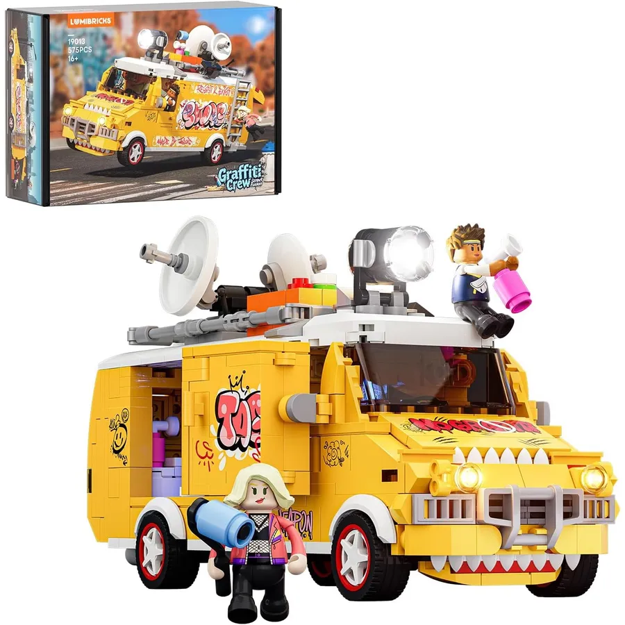 LUMIBRICKS Graffiti Crew - Street-Art-Truck mit LED-Beleuchtung